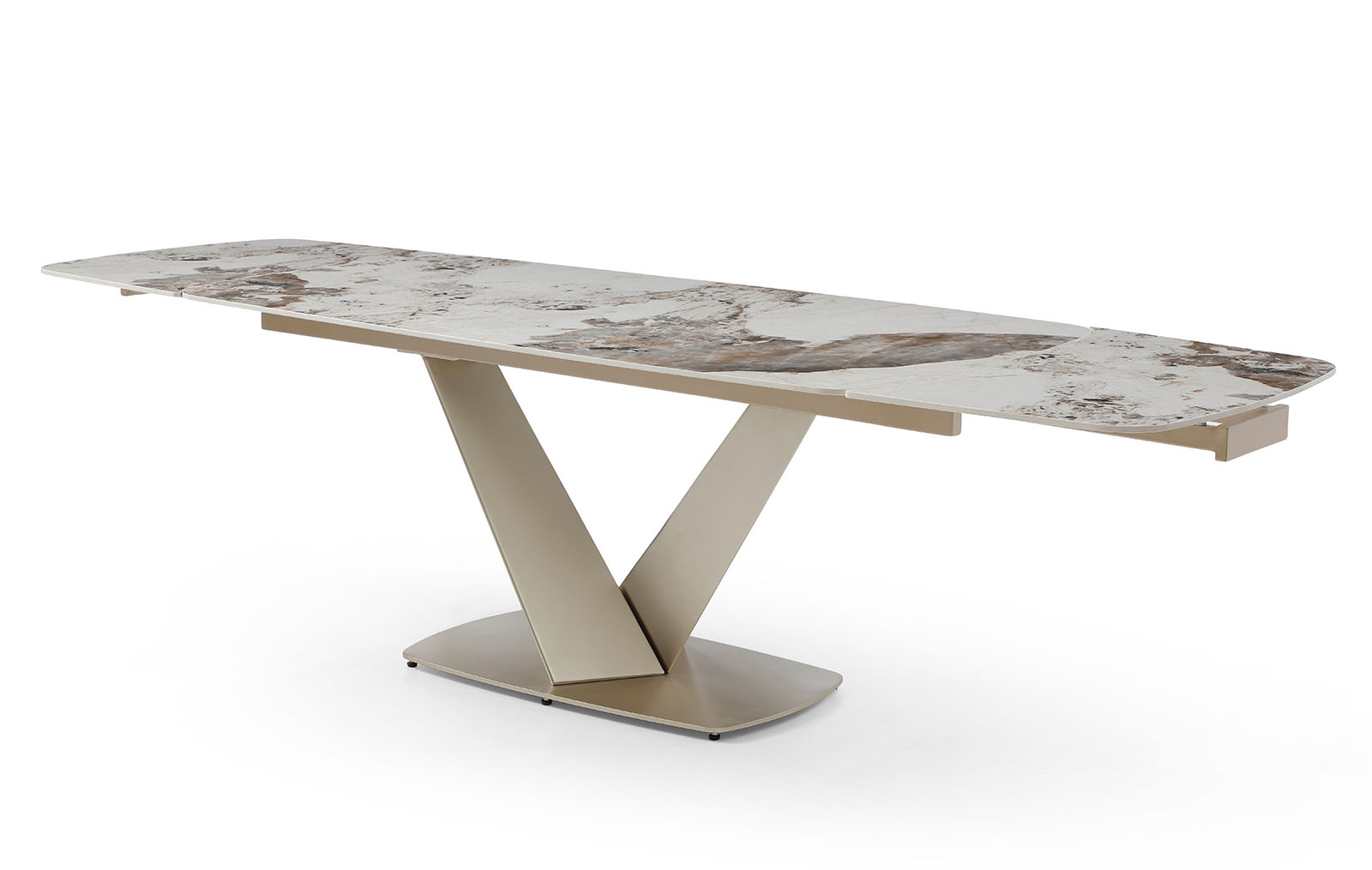 Стол раскладной Victoria 180-280, светлая керамика/шампань из Италии