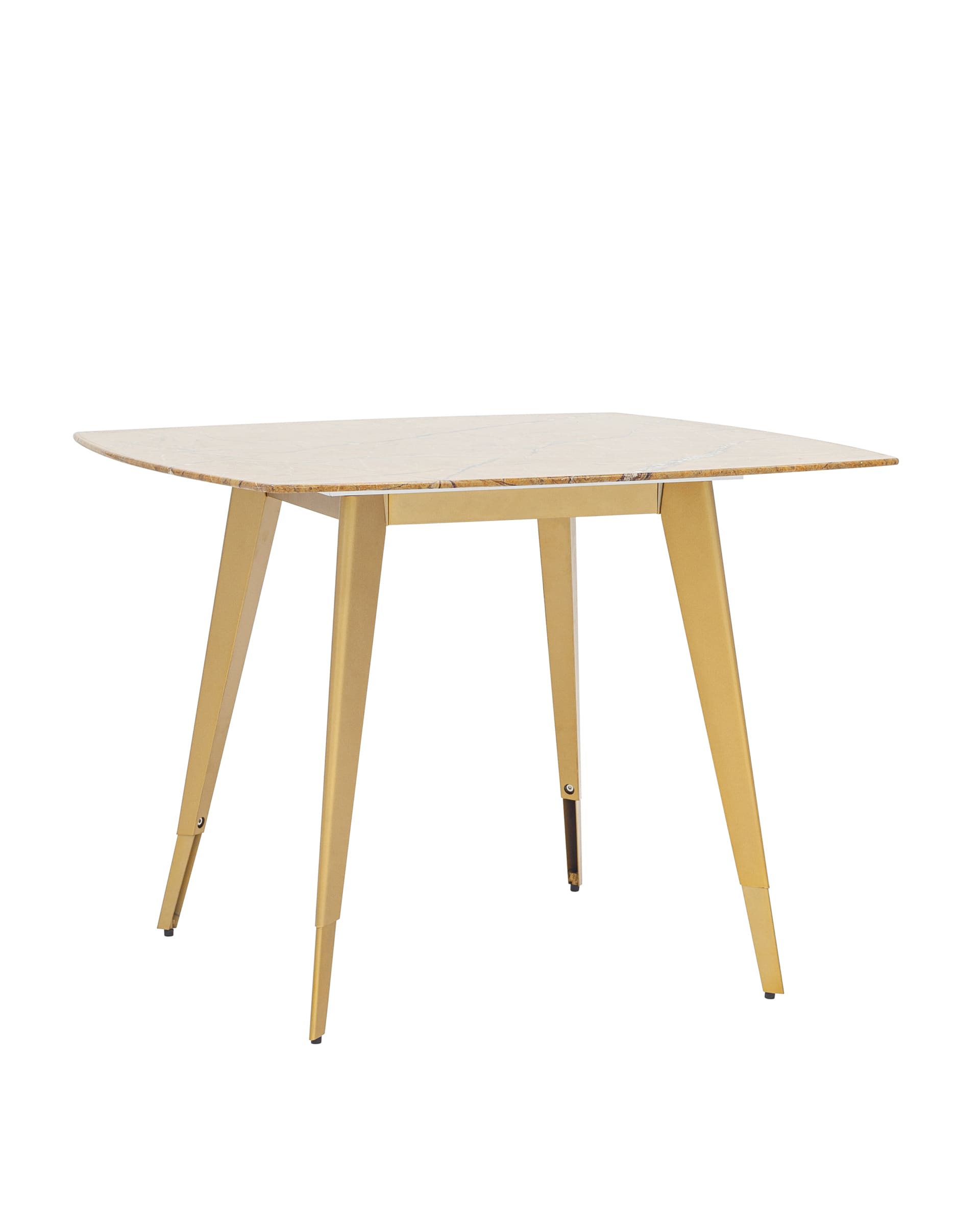 Стол обеденный Ричмонд 100*100 охра стеклянный из Италии