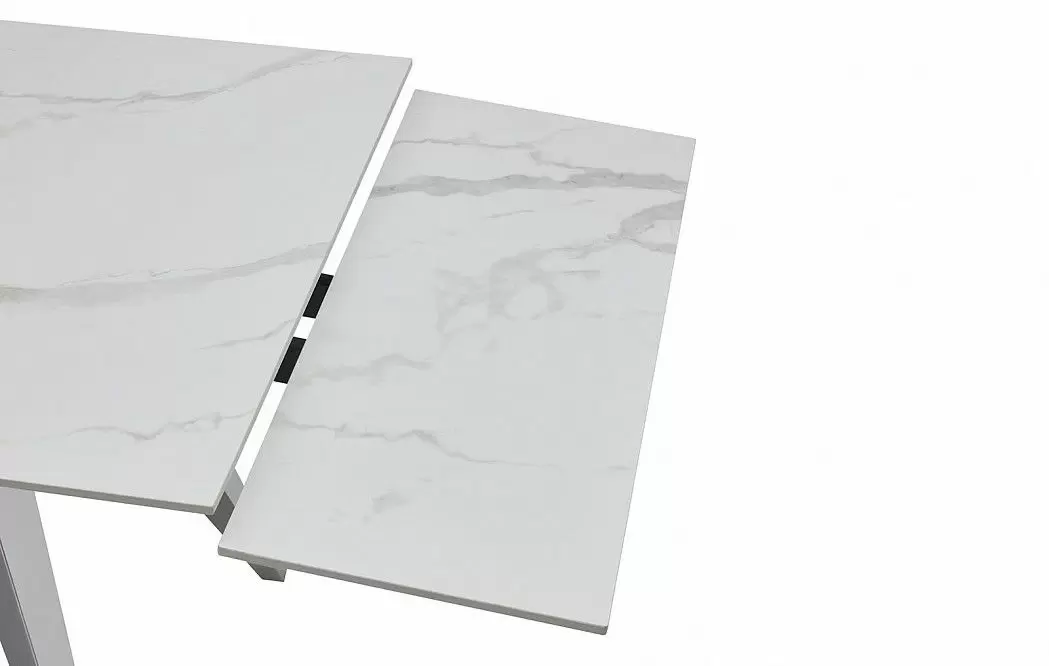 Стол раскладной Ramses 160-230, белый мрамор/хром из Италии