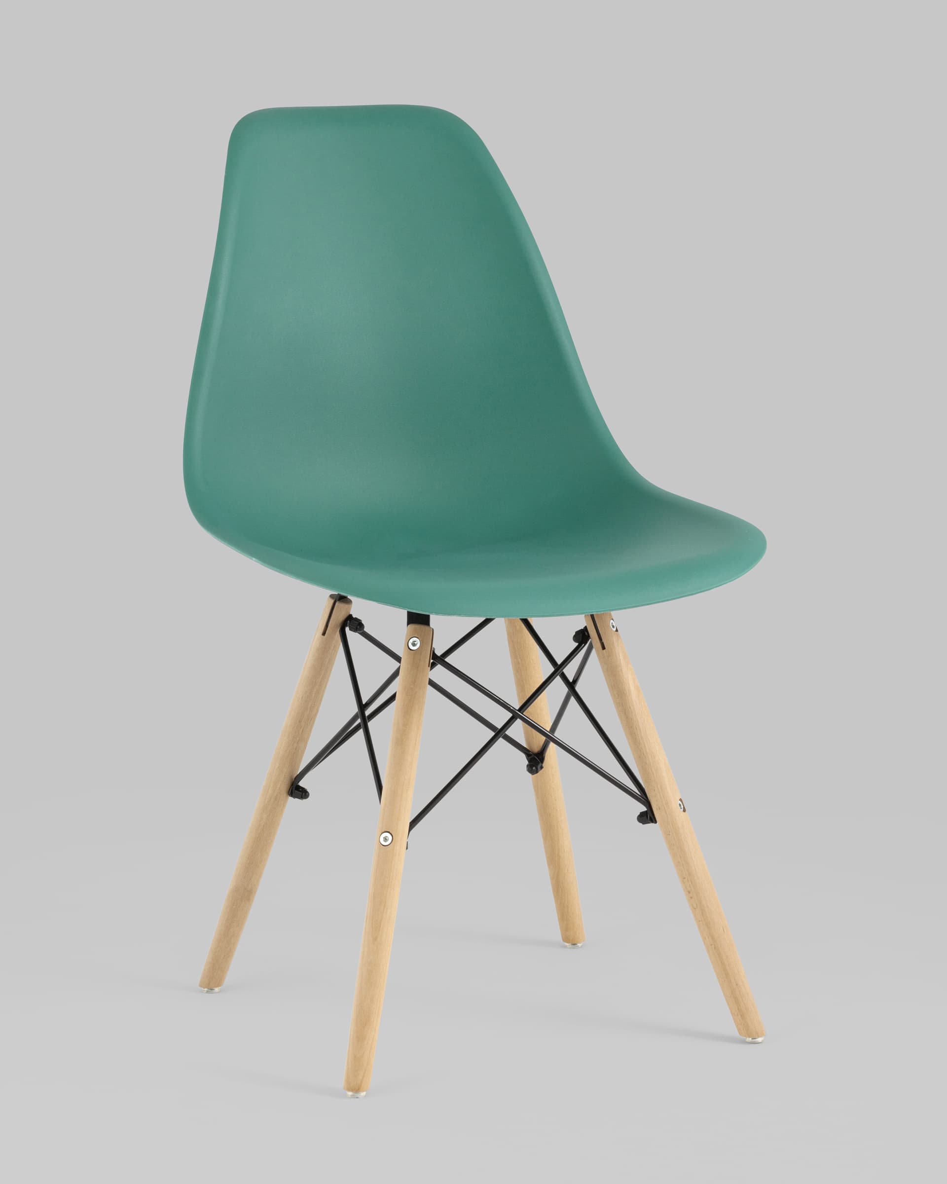 Стул Eames Style DSW серо-зеленый (разборный каркас) из Италии