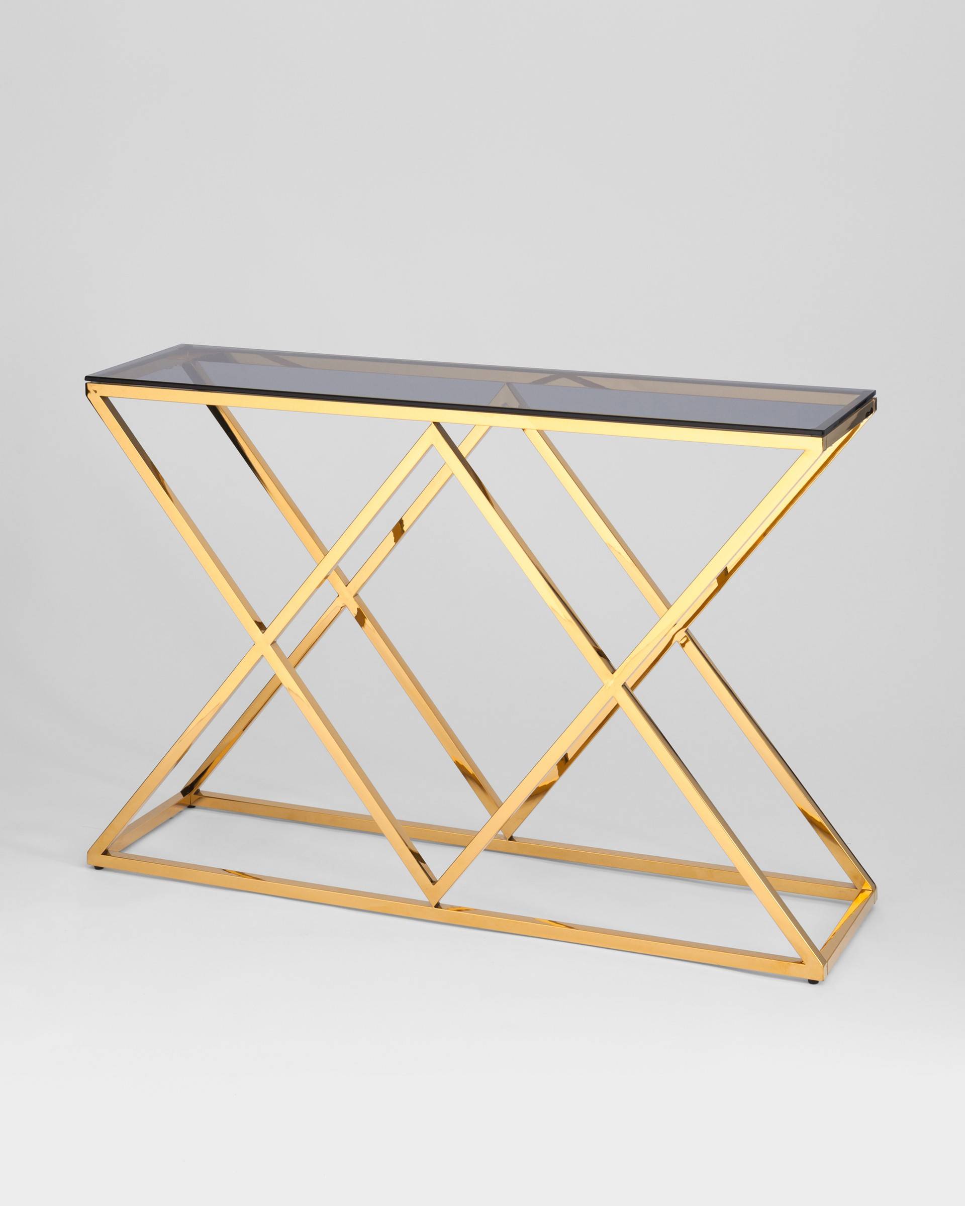 Консоль ИНСИГНИЯ 115*30 золото стекло smoke из Италии