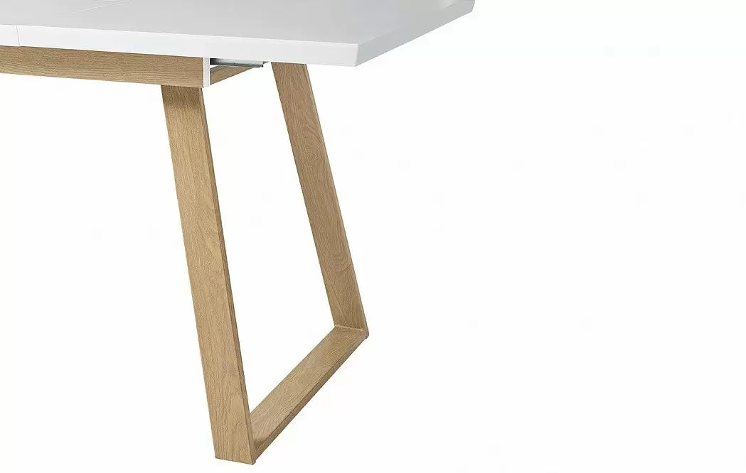 Стол раскладной Manchester 120-160, белый/вяз из Италии