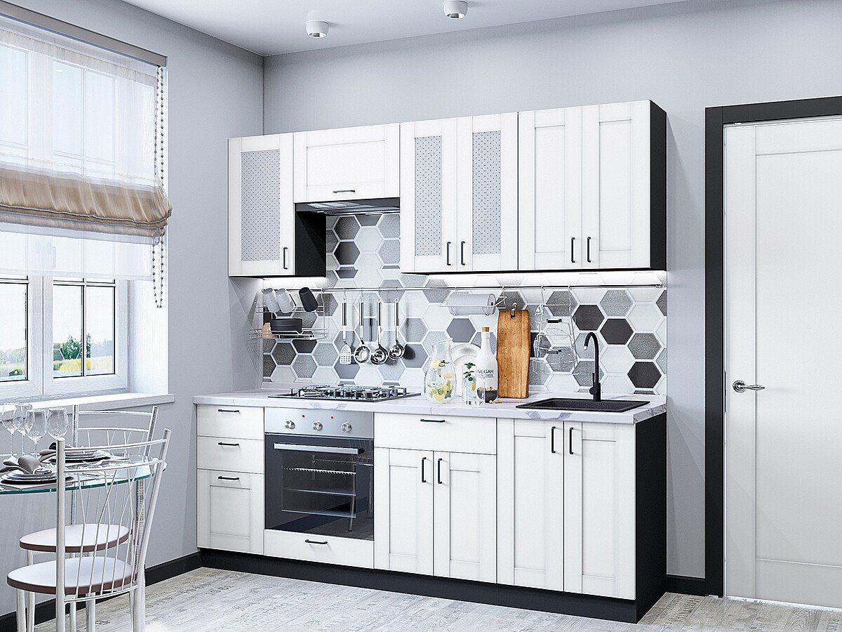Кухня Лофт-01 2140*2200*600 Super White