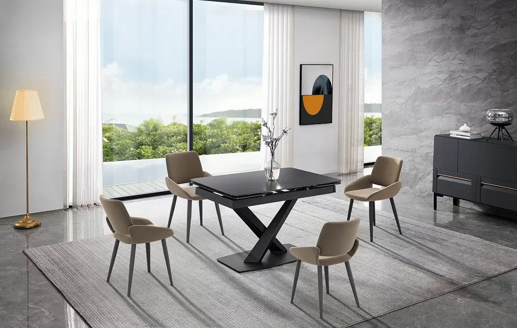 Стол раскладной Cesar 120-180, черная керамика из Италии