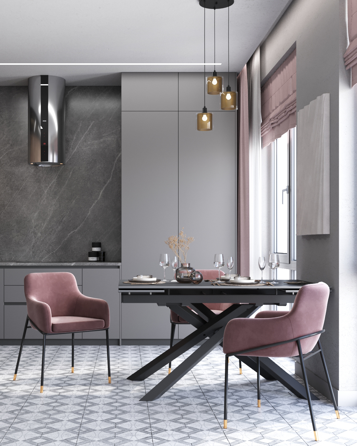 Стул Сандра велюр пыльно-розовый из Италии