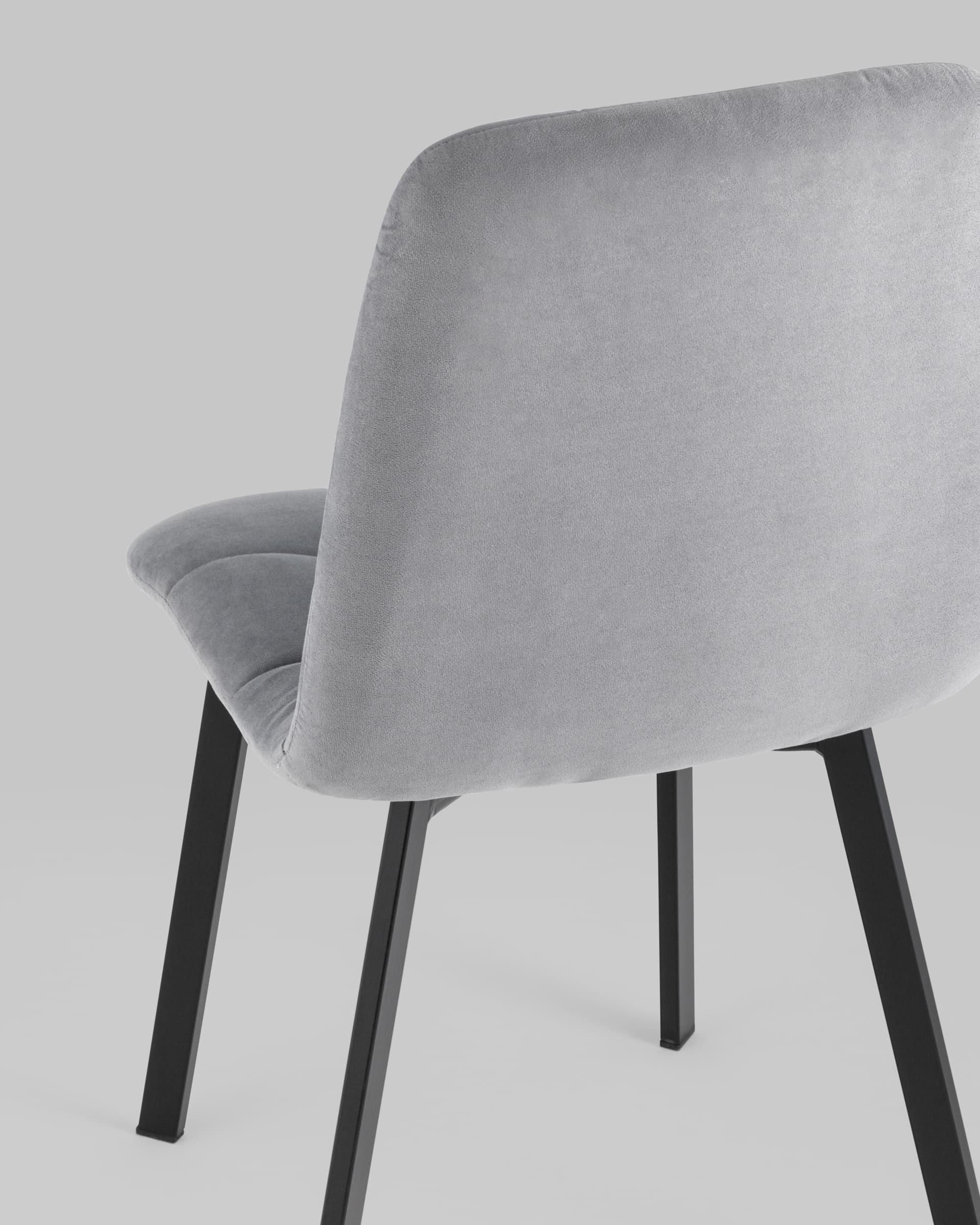 Стул Oliver Square велюр серый из Италии