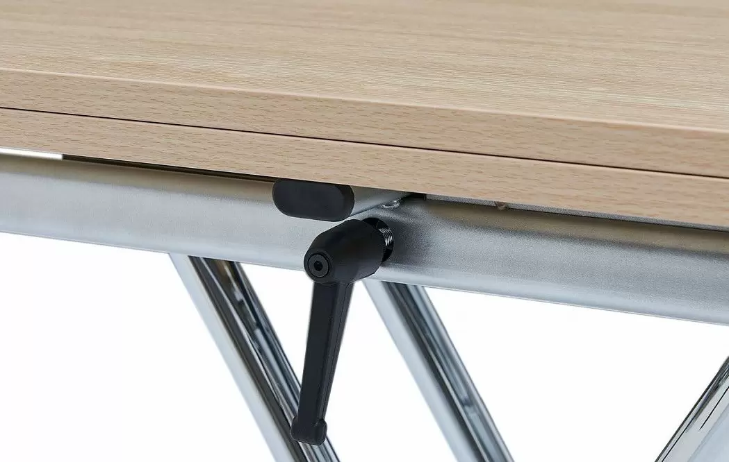 Стол-трансформер Clayton II, бук/хром из Италии