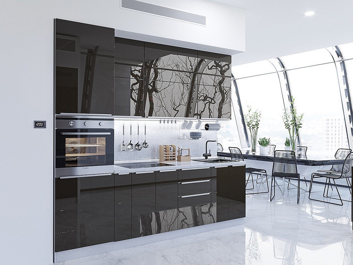 Кухня Фьюжн-03 2140*2600*600 Anthracite