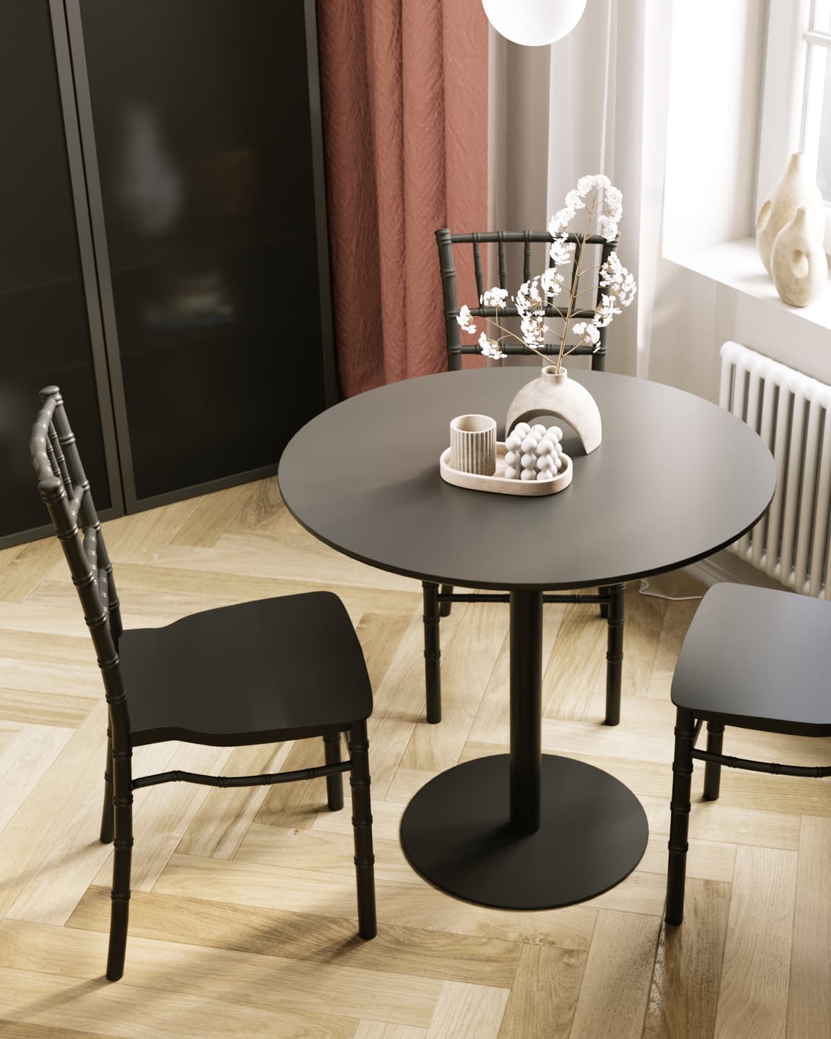 Стул Chiavari (Кьявари) пластик черный из Италии