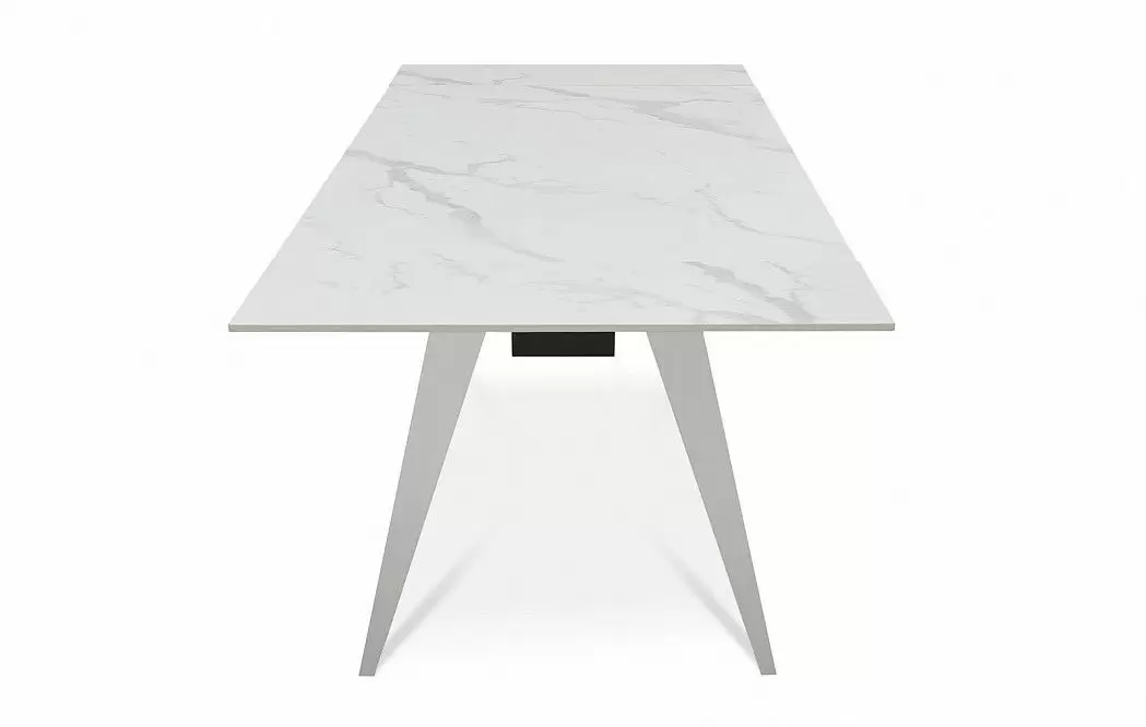 Стол раскладной Ramses 160-230, белый мрамор/хром из Италии