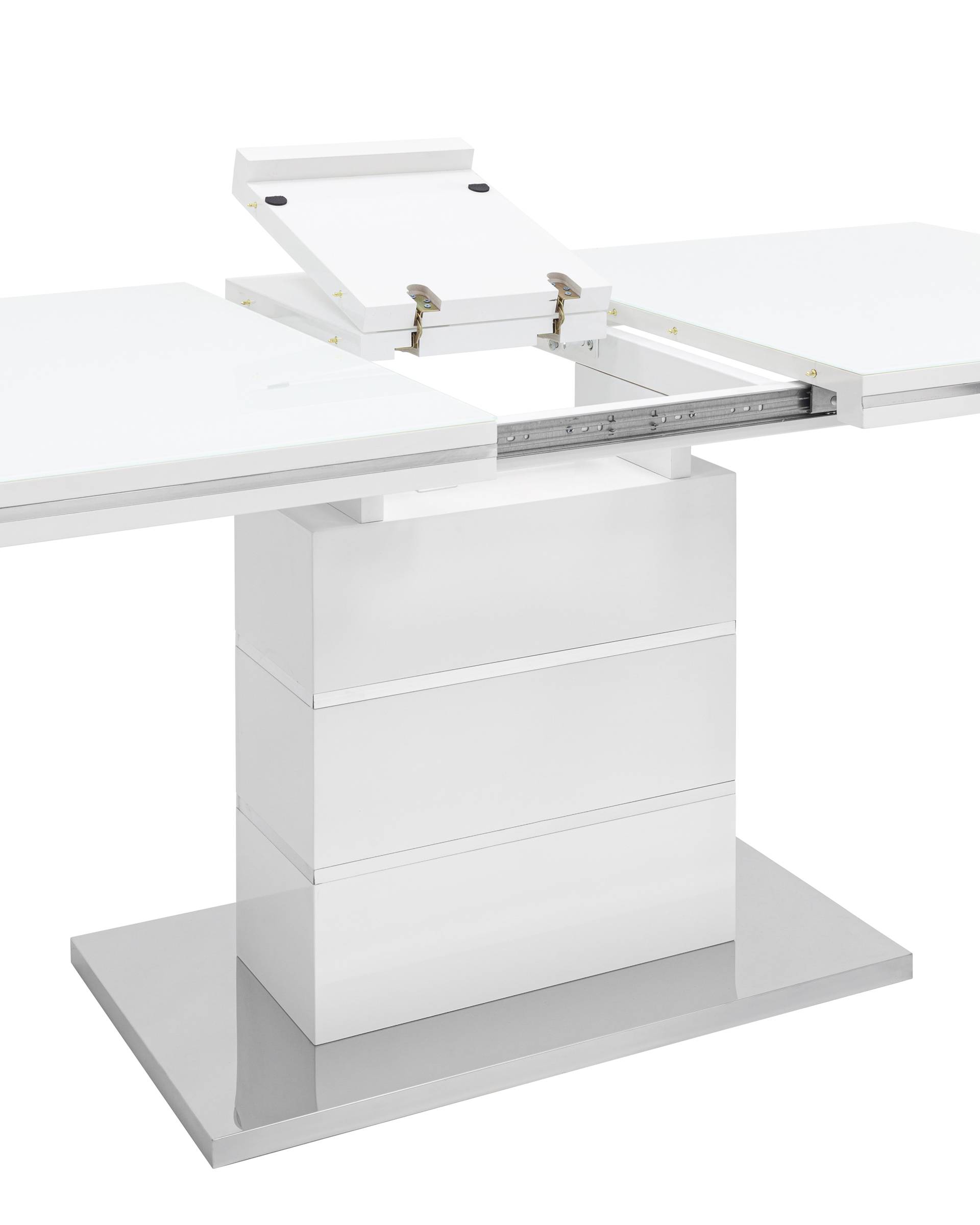 Стол обеденный Глазго раскладной 140-170*80 глянцевый белый из Италии