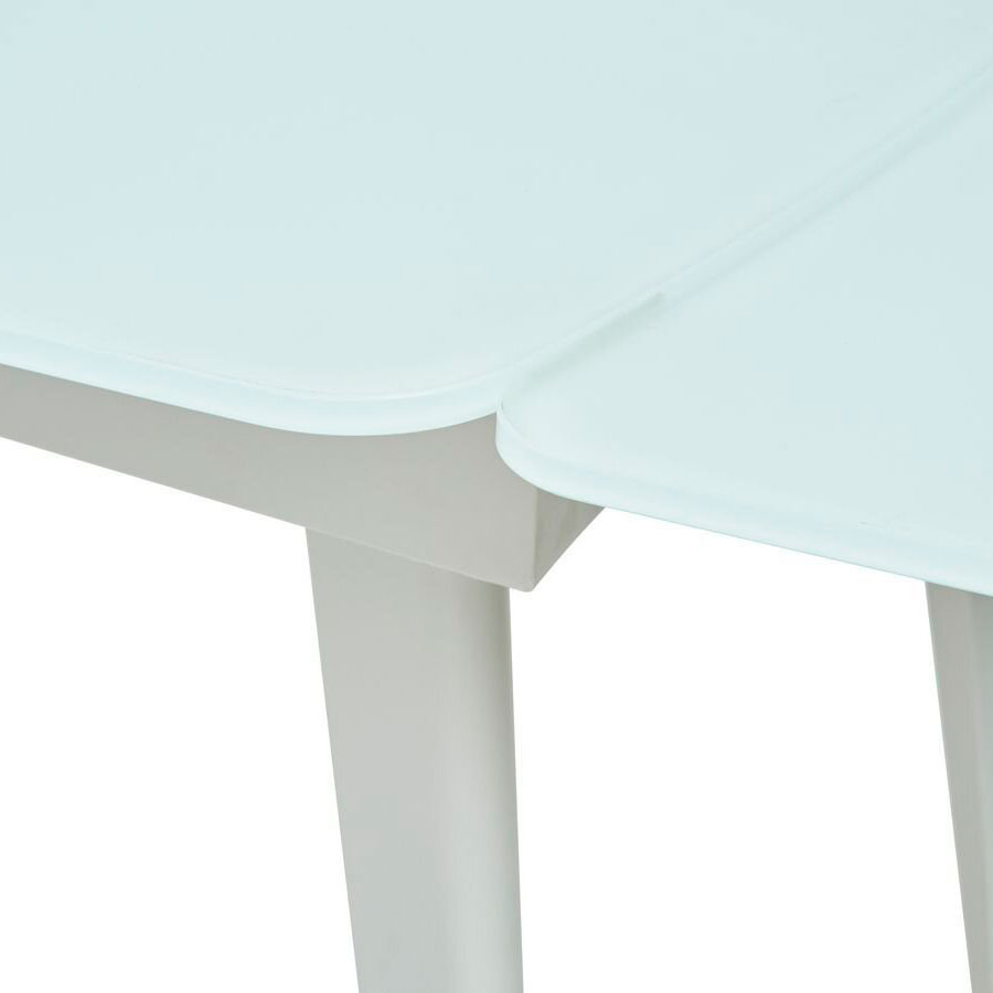 Стол ELIOT 120 FROSTED SUPER WHITE белое матовое стекло/ белый каркас М-City из Италии