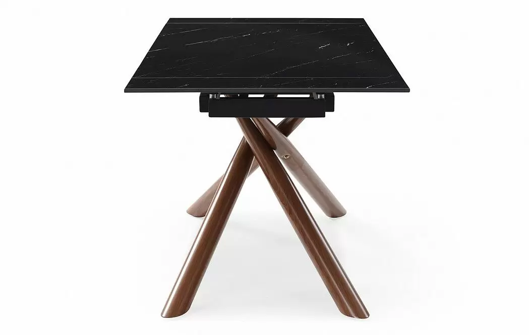 Стол раскладной Ravenna 160-220, черная керамика/орех из Италии