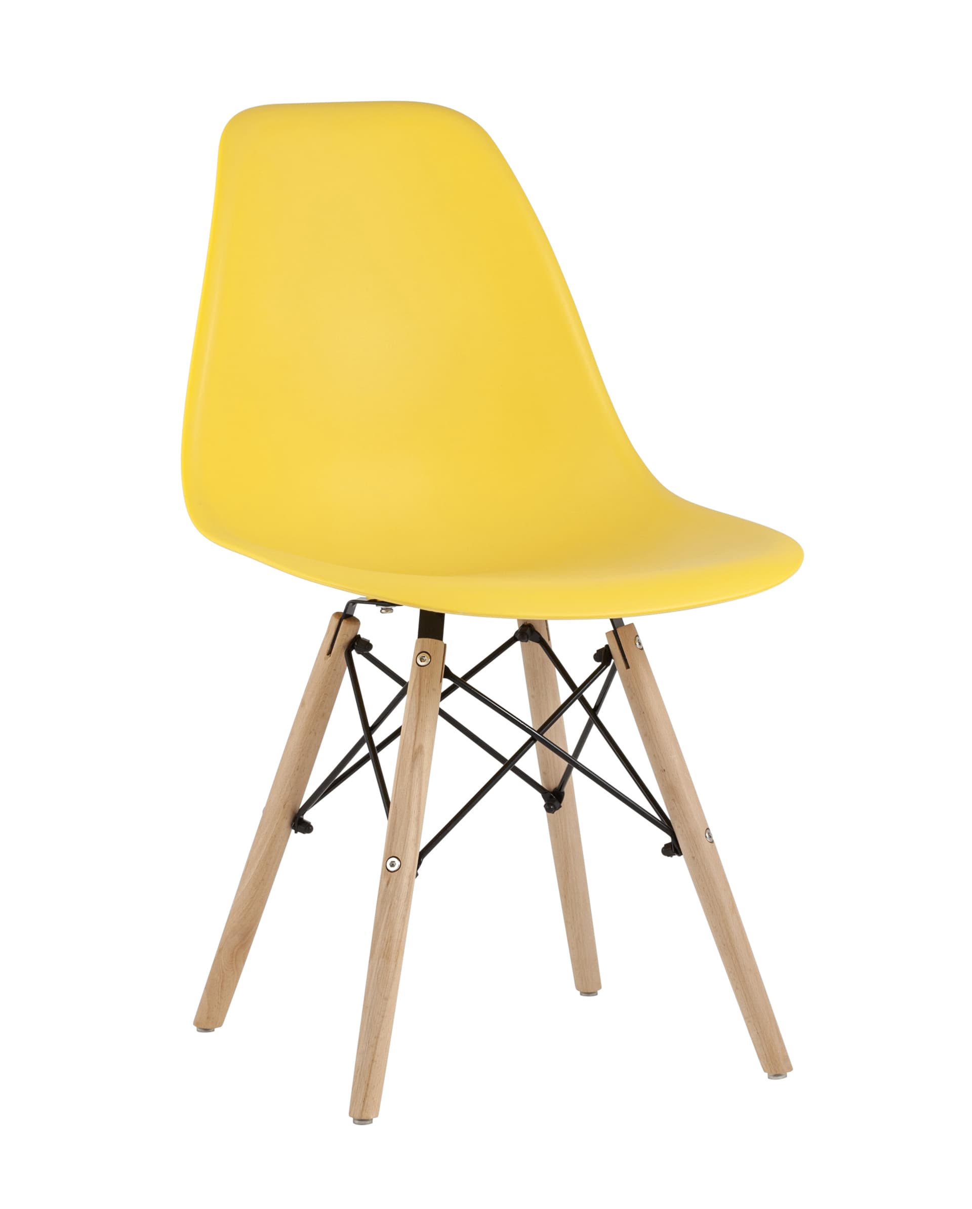 Стул Eames Style DSW желтый (разборный каркас) из Италии