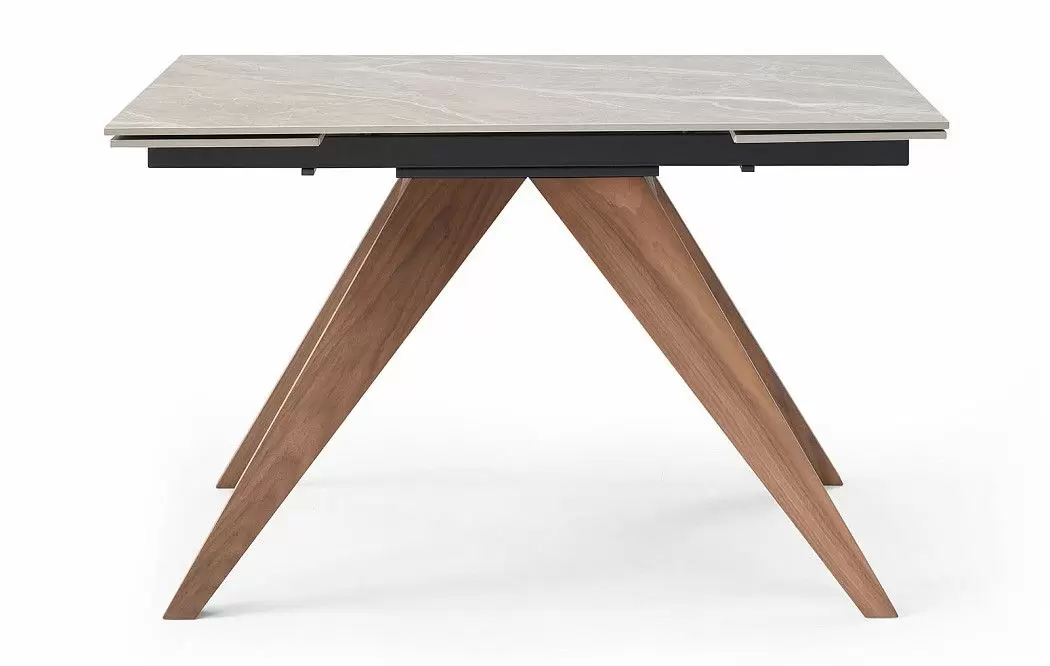 Стол раскладной Valencia 120-180, серая керамика/орех из Италии