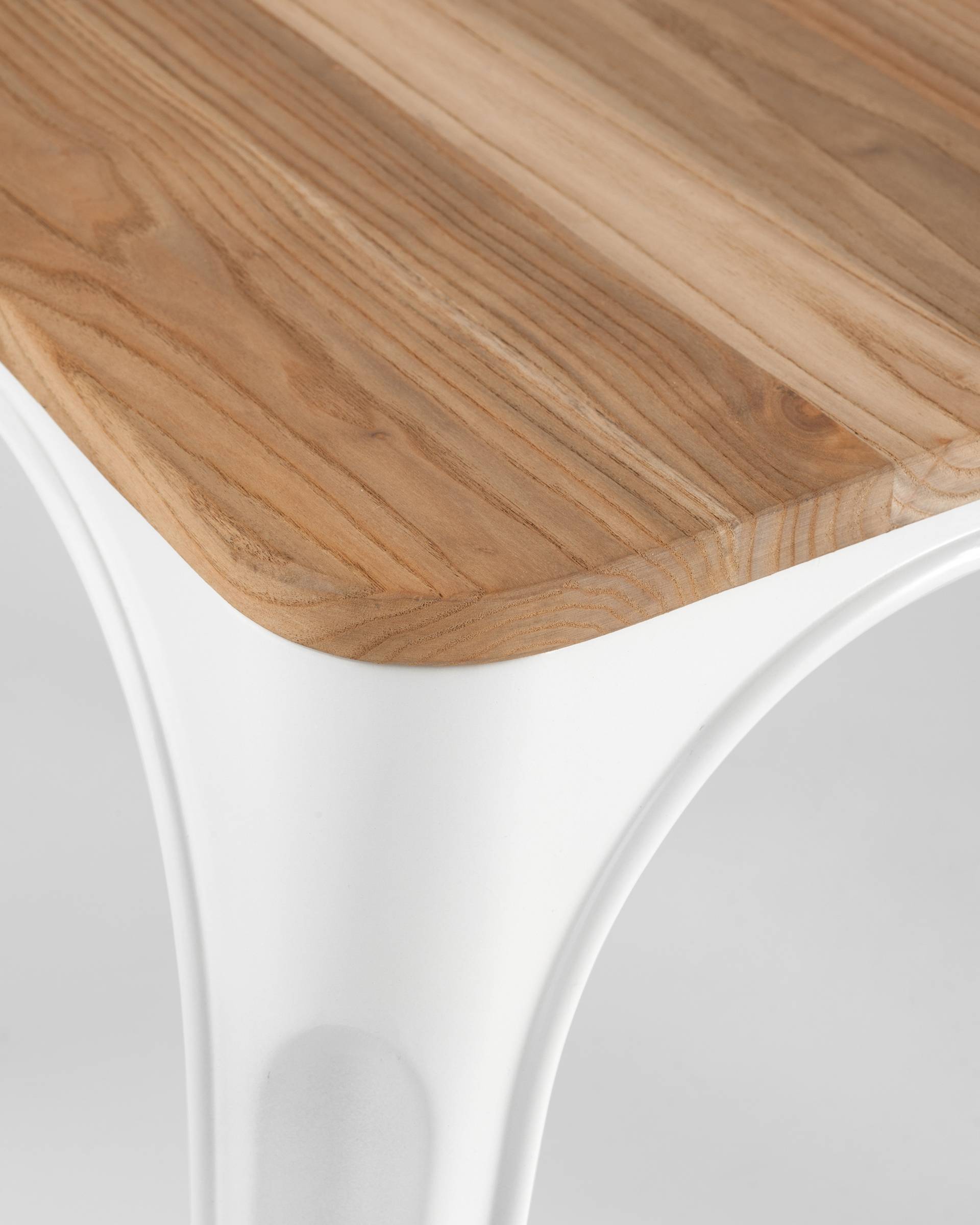 Стул TOLIX WOOD белый глянцевый из Италии