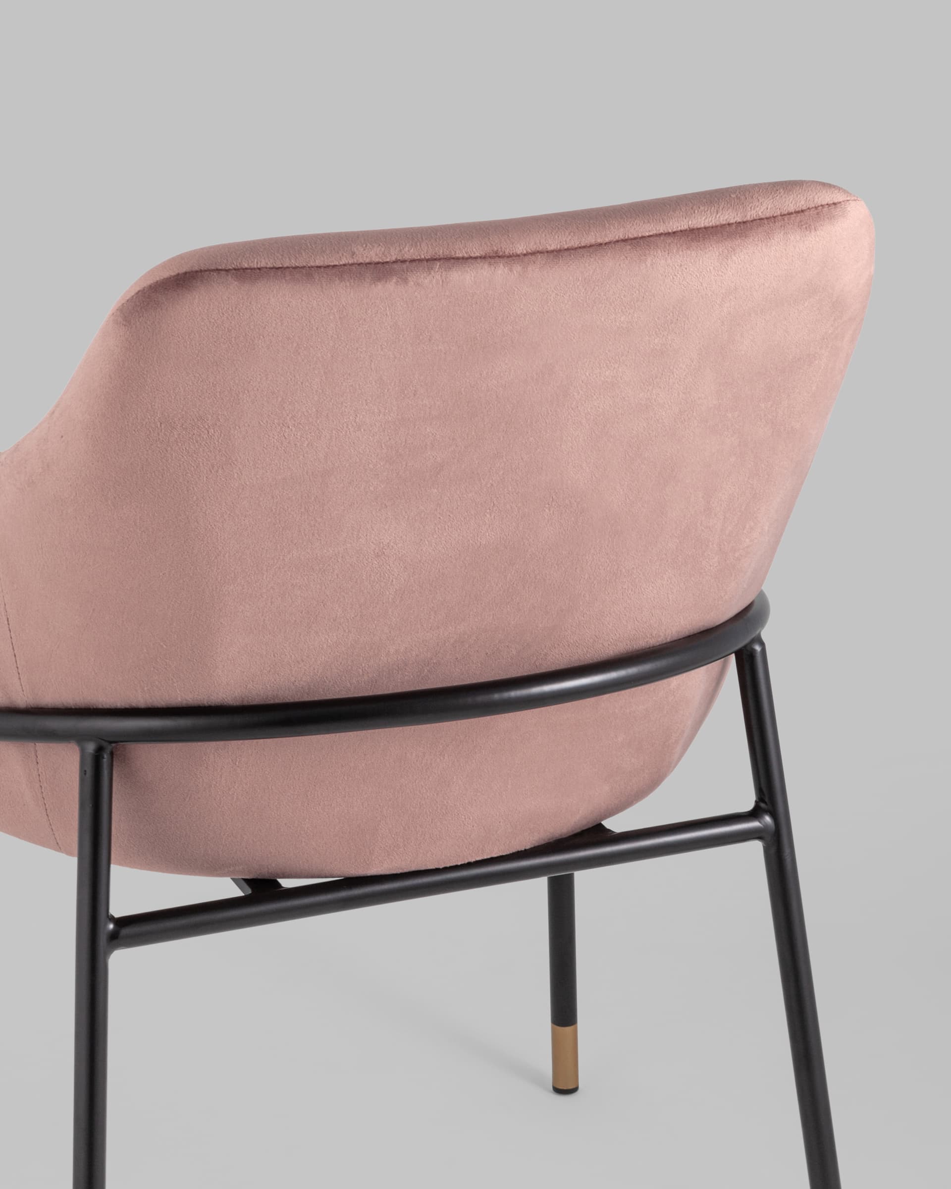 Стул Сандра велюр пыльно-розовый из Италии
